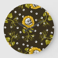 Sunflower Skulls: Unique Seamless Pattern.