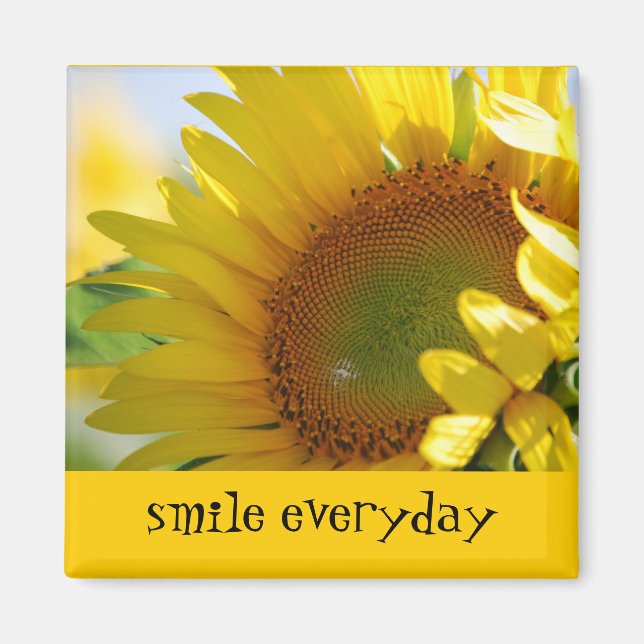 Sunflower Smile Magnet (Front)