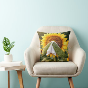 Sunflower Sneezing into a Tissue Cushion