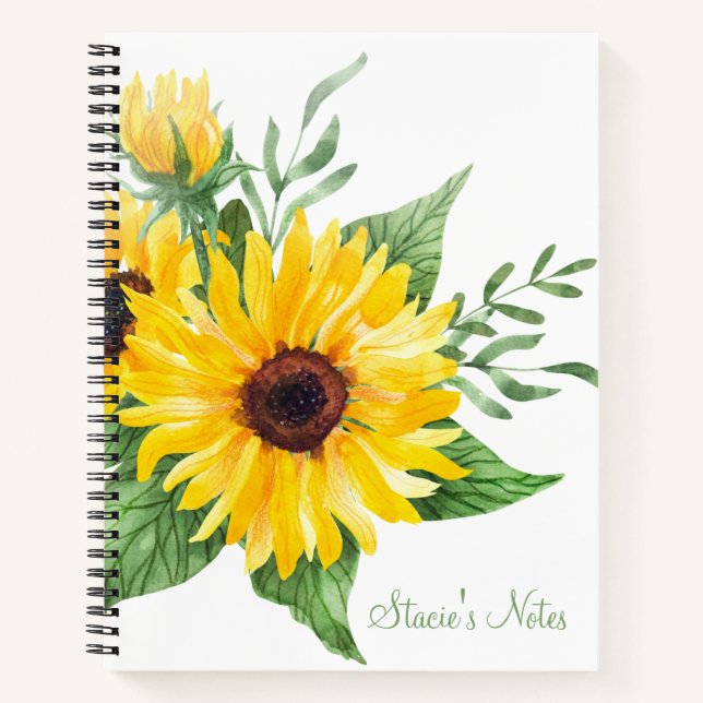 Sunflower Spiral Notebook (Front)