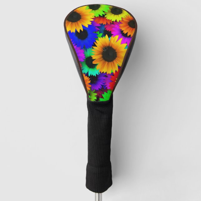 Sunflower Splendour, colourful array of flowers Golf Head Cover (Front)