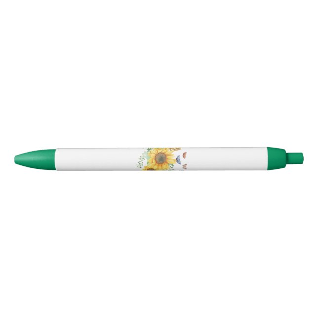 sunflower spring black ink pen (Front)