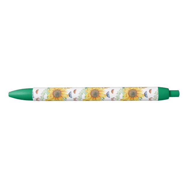 sunflower spring black ink pen (Front)
