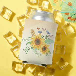 sunflower spring ceramic  can cooler