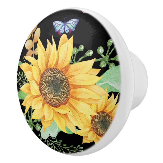 sunflower spring ceramic knob (Right)