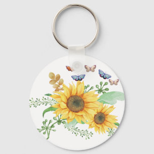 sunflower spring key ring