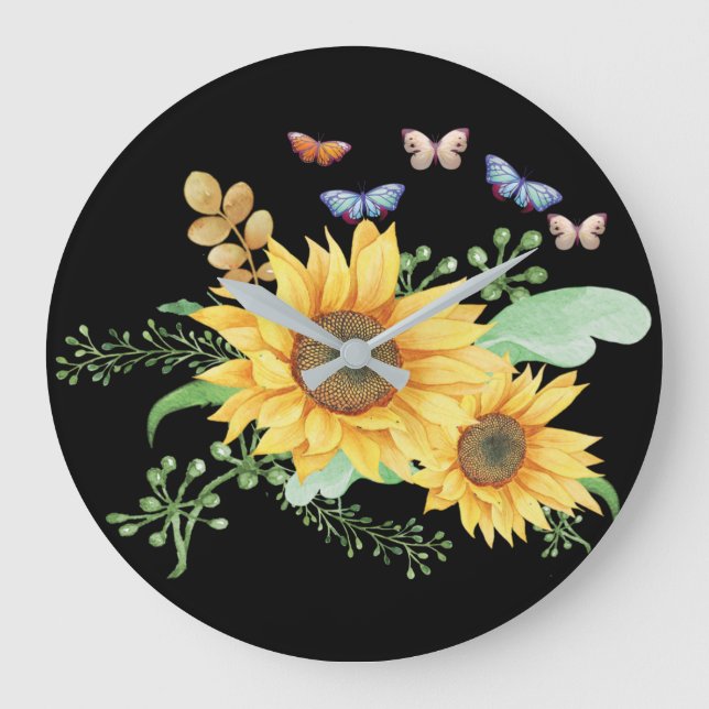 sunflower spring large clock (Front)