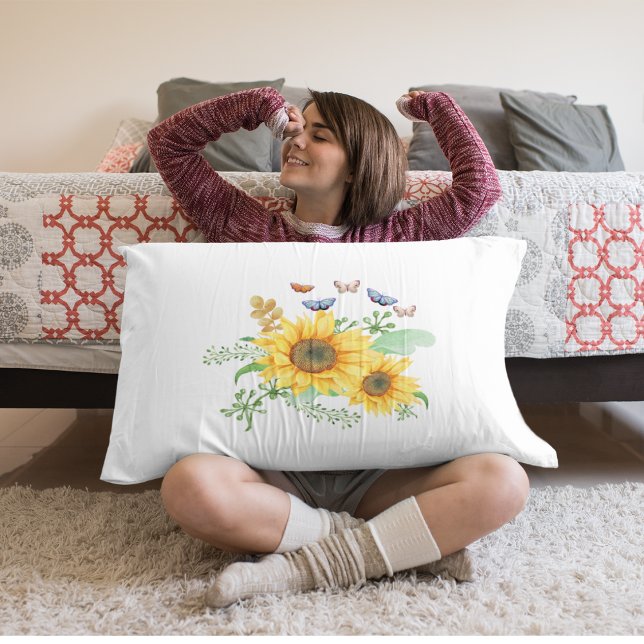 sunflower spring lumbar pillow (Creator Uploaded)