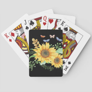 sunflower spring playing cards