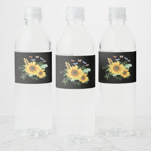 sunflower spring water bottle label