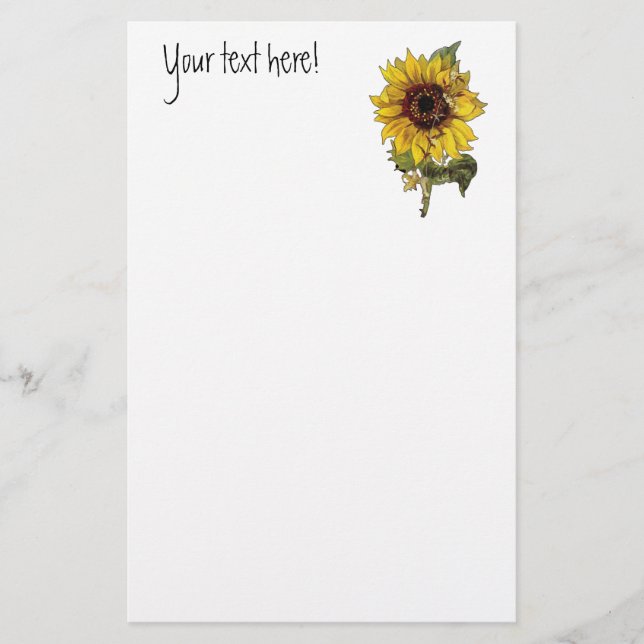 Sunflower Stationery (Front)