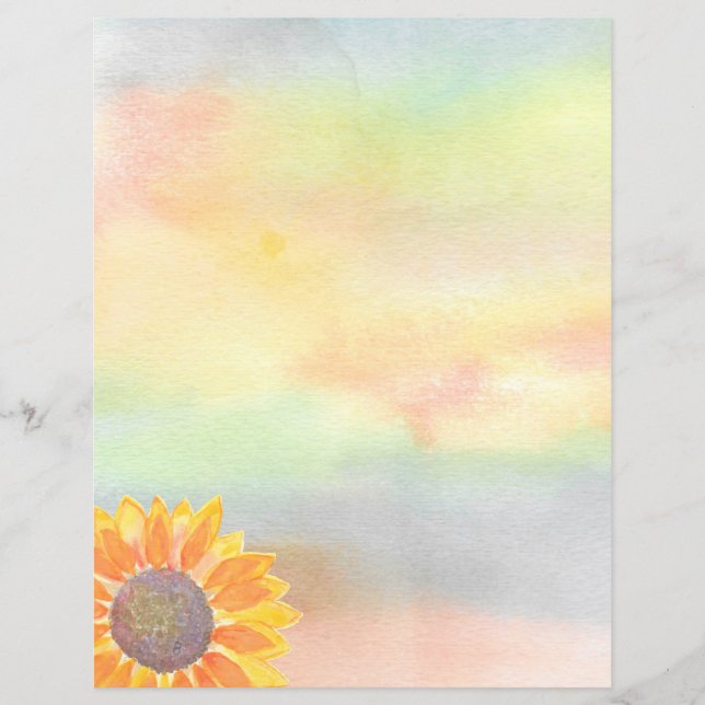 Sunflower Stationery Paper  (Front)