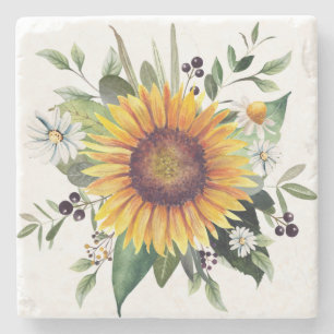 Sunflower Stone Coaster