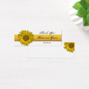 Sunflower Stripe Wedding Favour Tags
