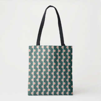 Sunflower & Stripes Green Floral Tote Bag
