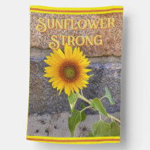 Sunflower Strong Weatherproof House Flag.