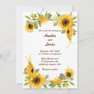 Sunflower Style: Personalized Wedding Invitation