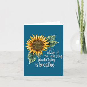 Sunflower Suicide Awareness  Card
