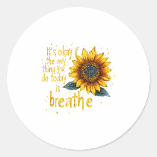 Sunflower Suicide Awareness  Classic Round Sticker
