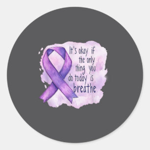 Sunflower Suicide Awareness Classic Round Sticker