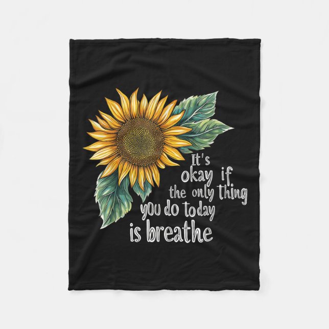 Sunflower Suicide Awareness  Fleece Blanket (Front)