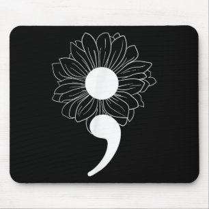 Sunflower Suicide Awareness Shirt Mental Health Su Mouse Pad