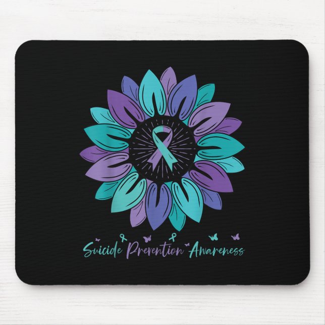 Sunflower Suicide Prevention Awareness Month  Mouse Pad (Front)