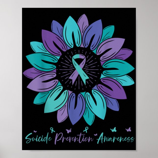 Sunflower Suicide Prevention Awareness Month  Poster (Front)