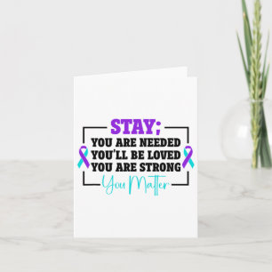 Sunflower Suicide Prevention Suicide Awareness 2  Card