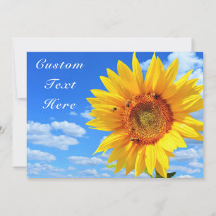 Sunflower Summer Card with Custom Text