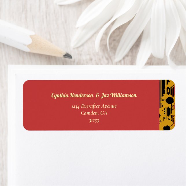 Sunflower Summer Gold Red Wedding (Insitu)