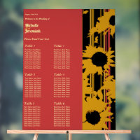 Sunflower Summer Gold Red Wedding