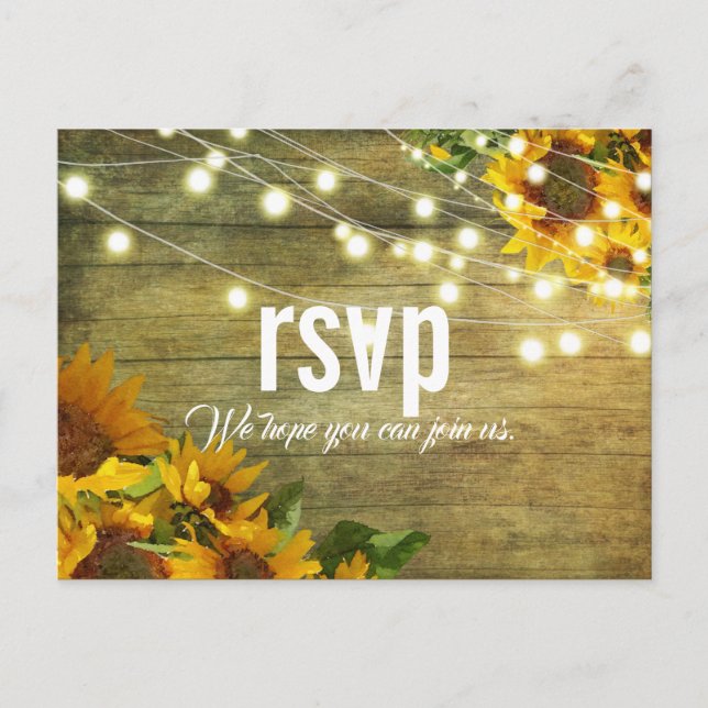 Sunflower Summer | Rustic Americana  RSVP Postcard (Front)