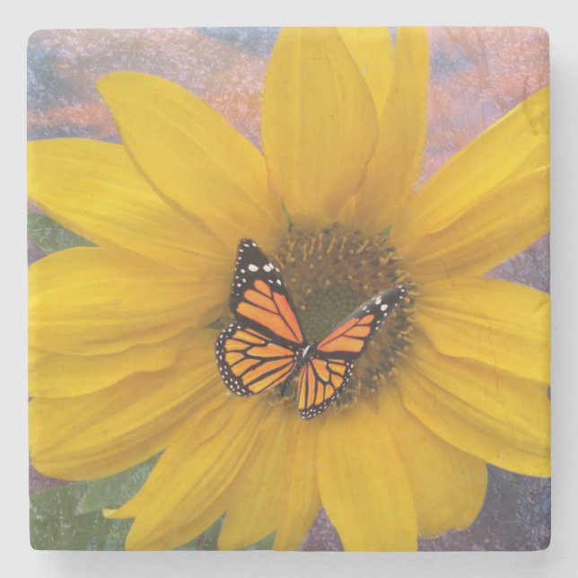 Sunflower Summer Stone Coaster (Front)