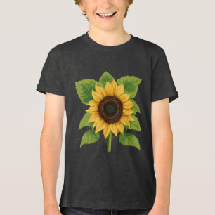 Sunflower & Sun – Symbol of Optimism & Growth Tri-Blend Shirt