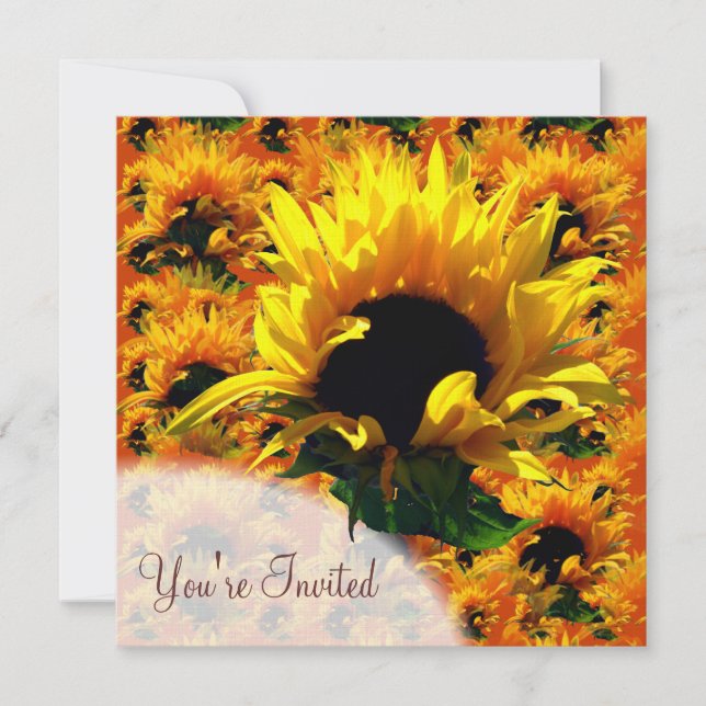 Sunflower Sunrise Invitations (Front)