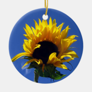 Sunflower Sunrise Round Ornament