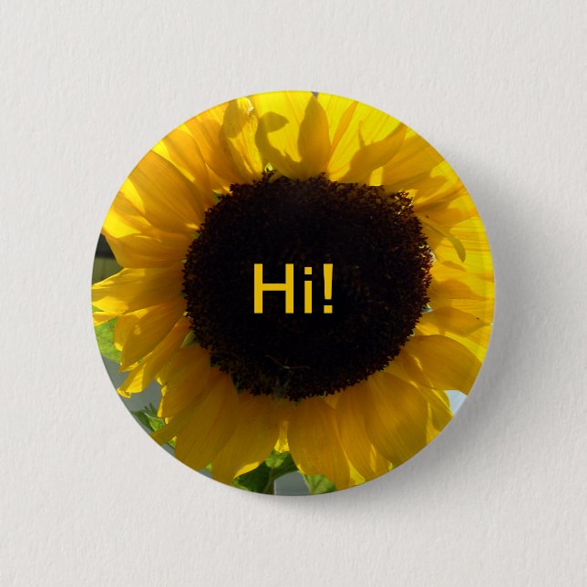Sunflower Sunshine 6 Cm Round Badge (Front)