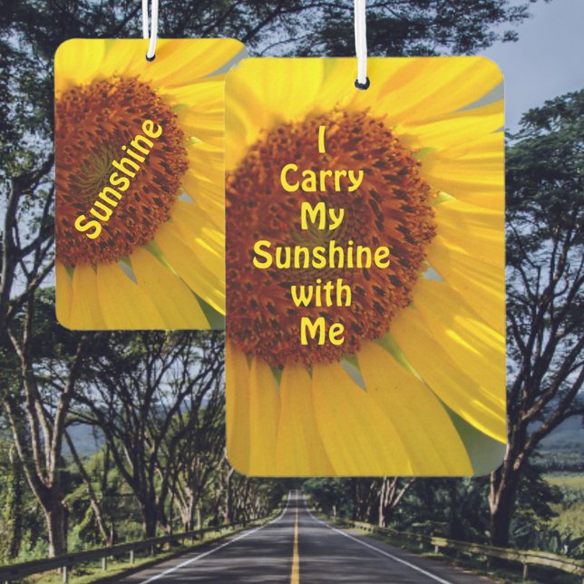 Sunflower Sunshine Bold Bright car Car Air Freshener (Creator Uploaded)