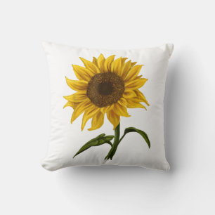 Sunflower Sunshine Floral Watercolor Flower Cushion