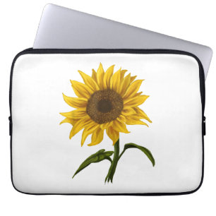 Sunflower Sunshine Floral Watercolor Flower Laptop Sleeve