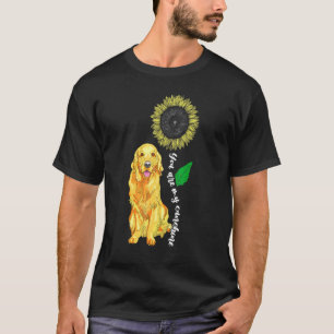 Sunflower Sunshine Golden Retriever Pet Dog Girls T-Shirt