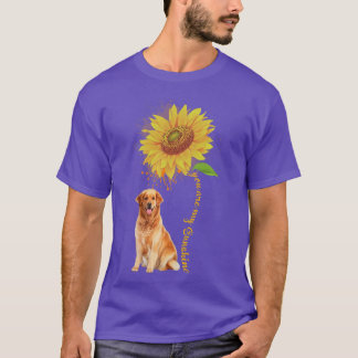Sunflower Sunshine Golden Retriever Pet Dog Girls T-Shirt