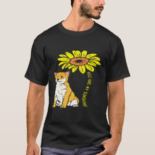 Sunflower Sunshine Shiba Inu Akita Japanese Dog T-Shirt