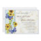 Sunflower Swirl Floral Frame Blue Butterfly Invite