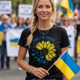 Sunflower symbol of Peace. Peace for Ukraine.  T-Shirt