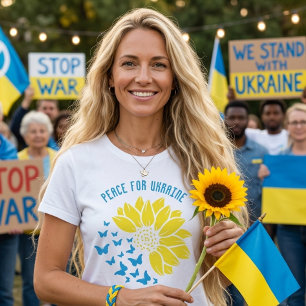 Sunflower symbol of Peace. Peace for Ukraine. T-Shirt