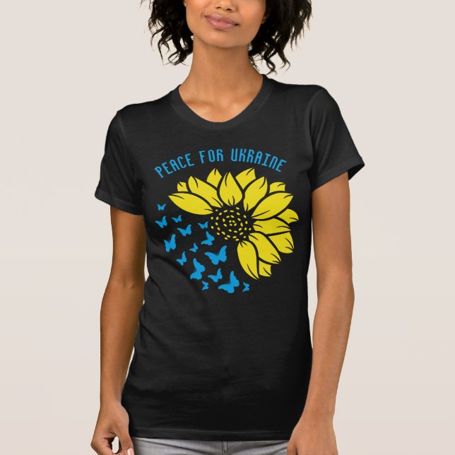 Sunflower symbol of Peace. Peace for Ukraine.  T-Shirt (Front)