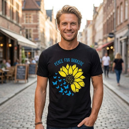 Sunflower symbol of Peace. Peace for Ukraine.  Tri-Blend Shirt
