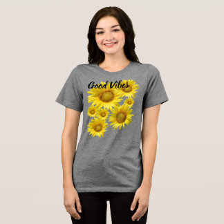 Sunflower t-shirt, Good Vibes Tri-Blend Shirt